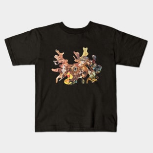 Abstract Gold Collage Kids T-Shirt